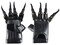 Faux Leather Claw Gloves - Black Lizard Skin Scary Leather Hand Glove Animal Claws for Women and Kids